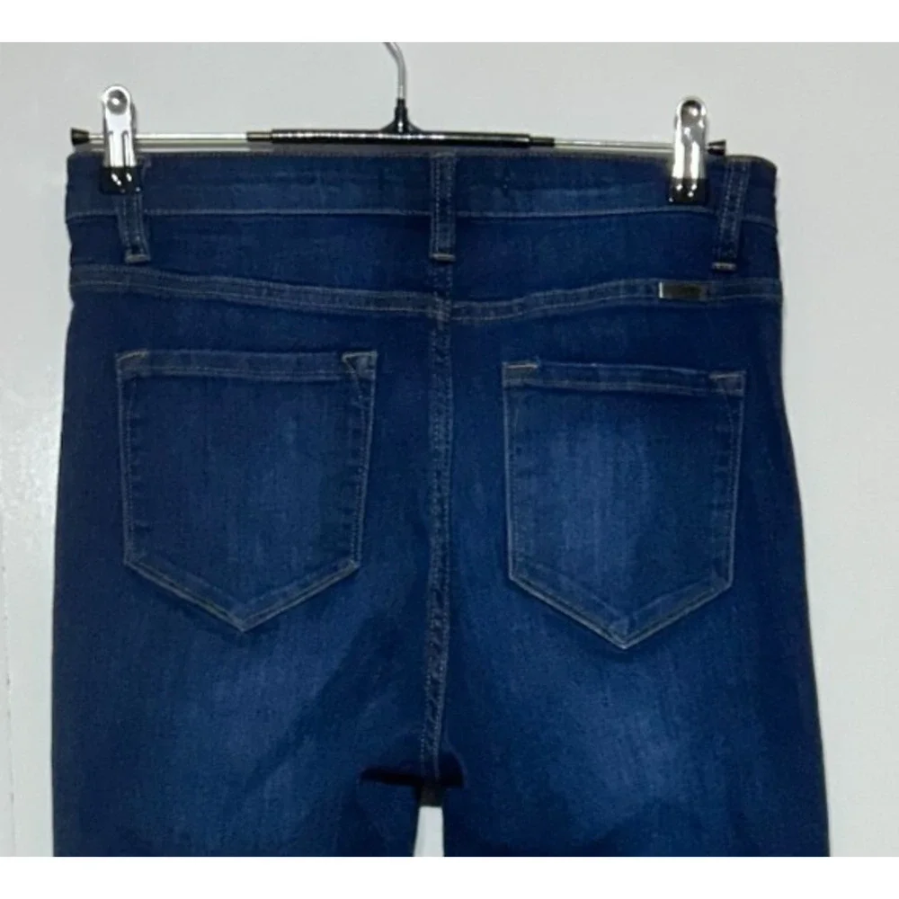 Kancan Estilo Jeans Junior Womens 9/28 Blue Hi Rise Dark Wash Ankle Actual 29X29